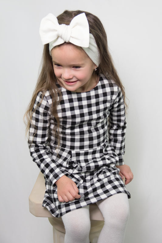 Haarband, Schleife, Weiß, Creme, Hanf