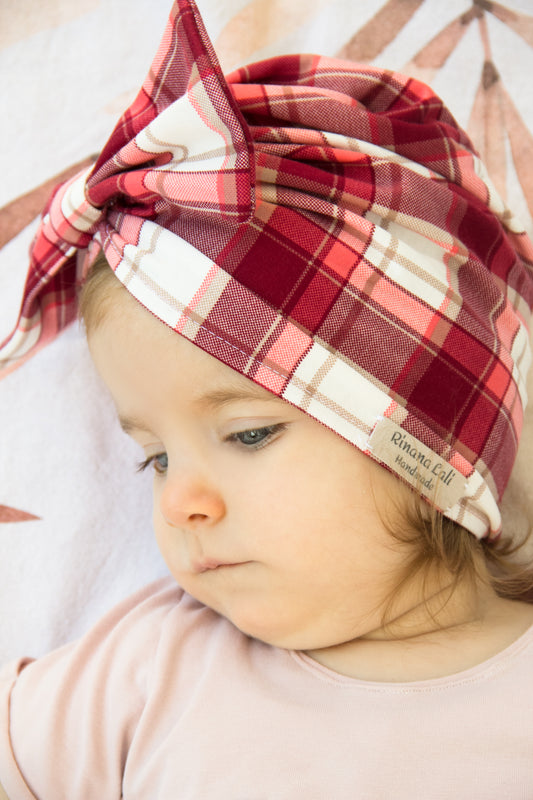 Turban, Schleifenturban, Bow Turban, kariert