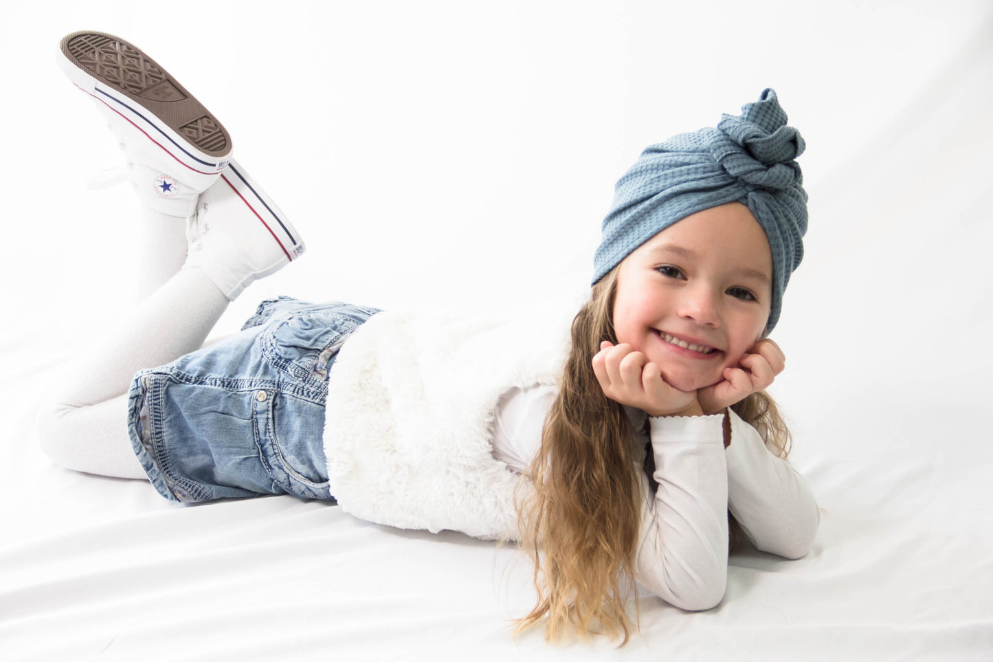 Knotenturban, Turban, Blau