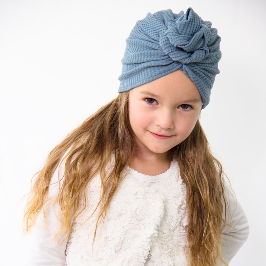 Knotenturban, Turban, Blau