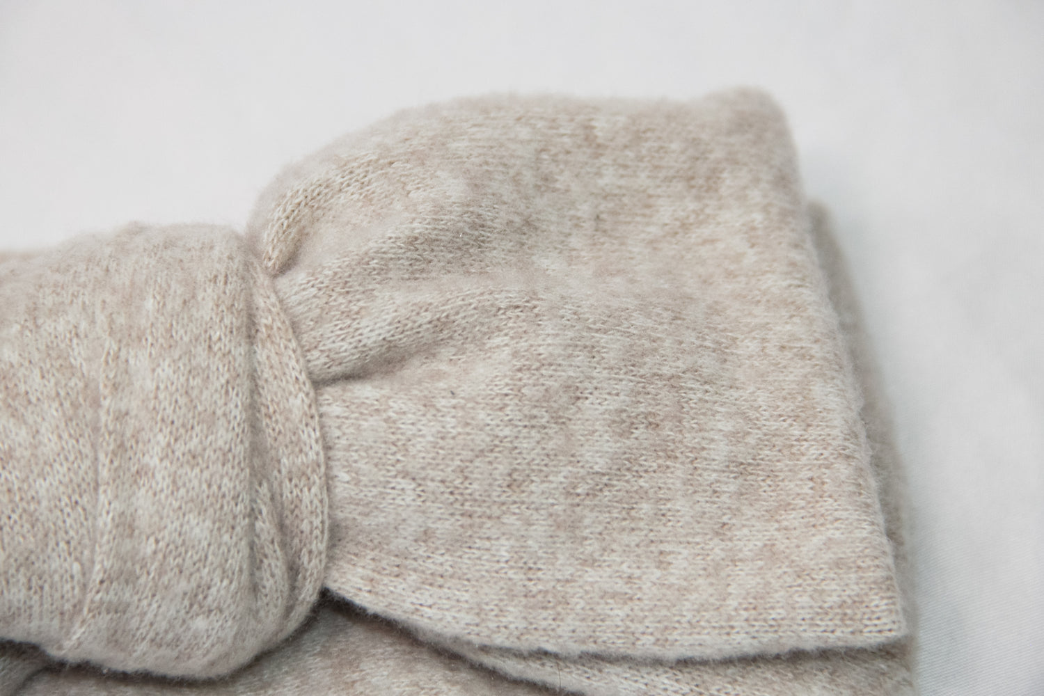 Haarbänder, Schleifen, Wolle, Beige