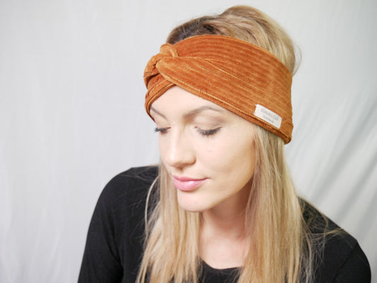 Knotenbandeau, Bandeau, Bandana, Braun