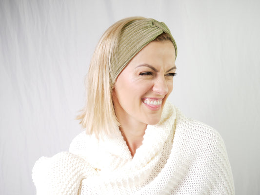 Knotenbandeau, Bandeau, Grün