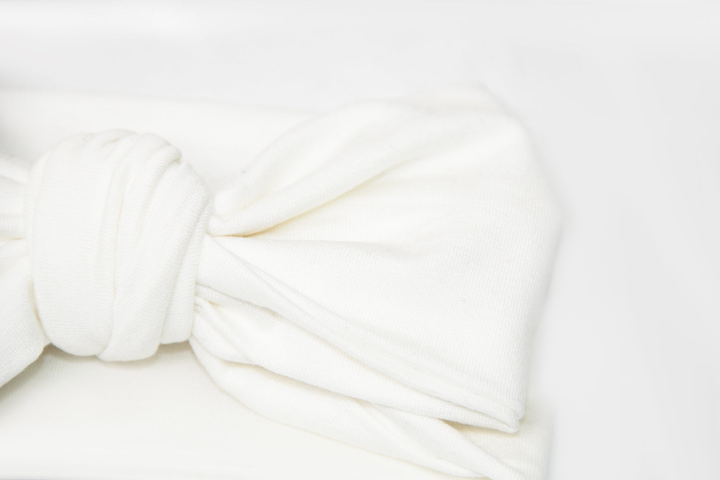 Haarband, Schleife, Creme, Weiß