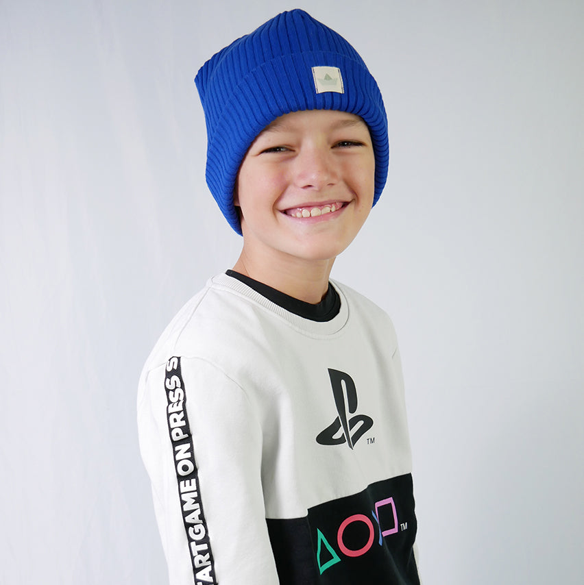 Beanie, Mütze, Blau