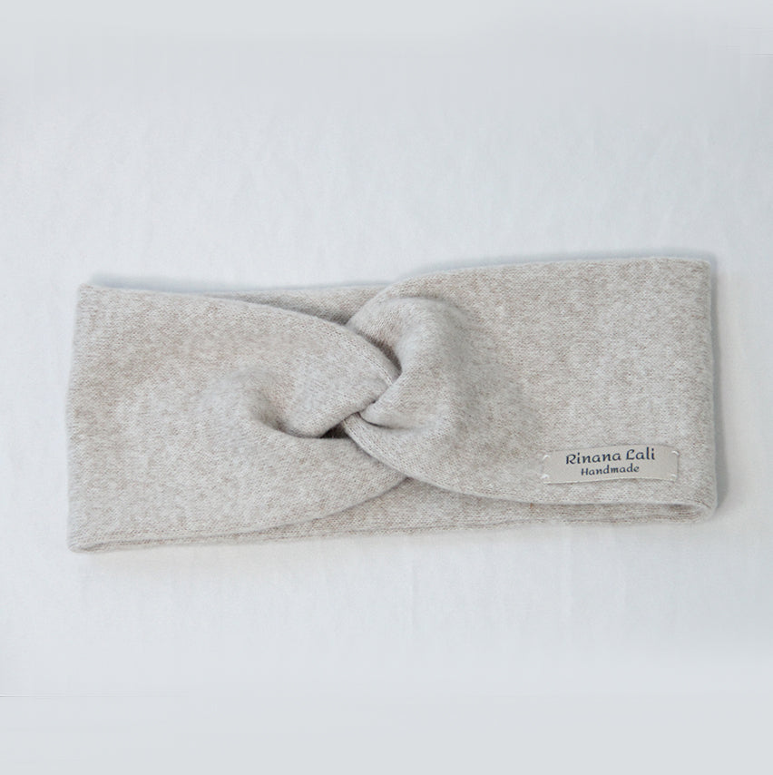 Knotenbandeau, Bandeau, Bandana, Beige