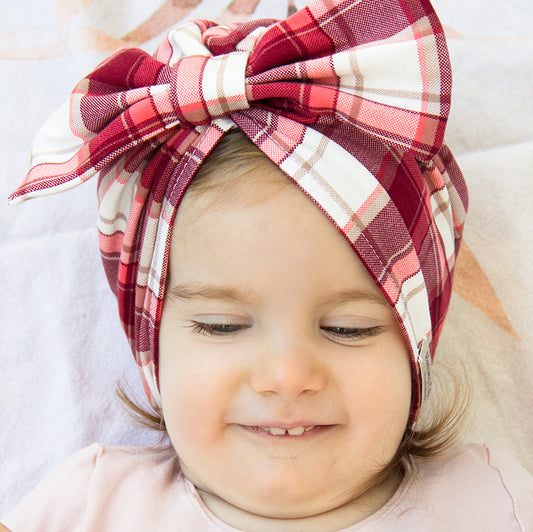 Turban, Schleifenturban, Bow Turban, kariert