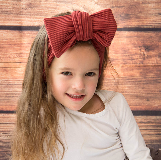 Haarband, Rostrot, XXL Bow, Schleife