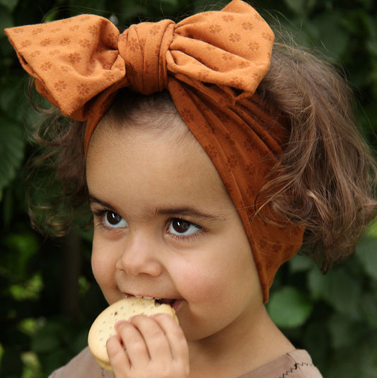 Haarband, Schleife, Braun, XXL Bow