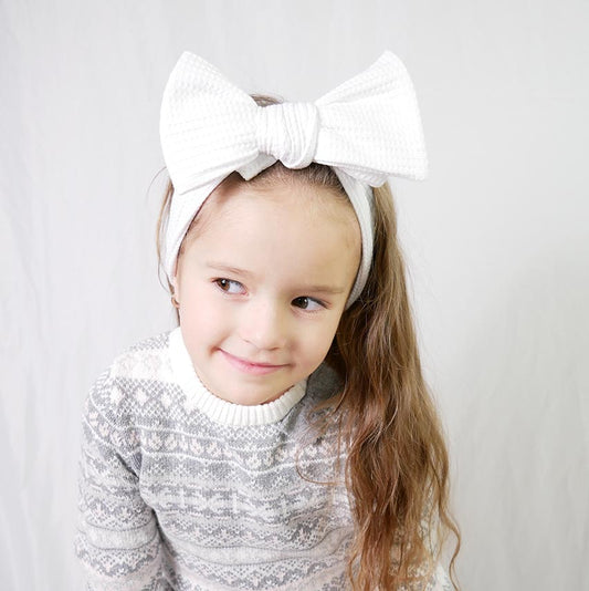 Haarband, Schleife, Weiß