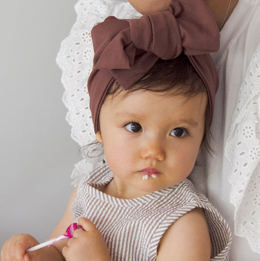 Haarband, Schleife, Braun