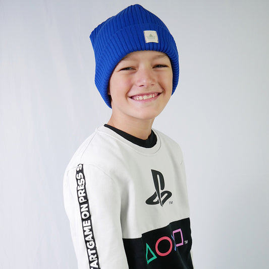 Beanie, Mütze, Blau