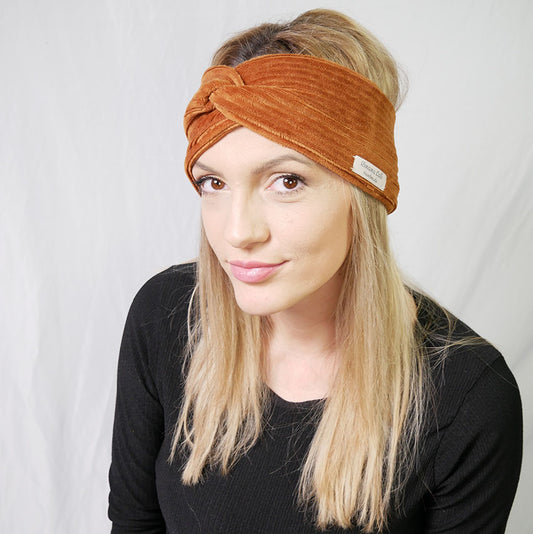 Knotenbandeau, Bandeau, Bandana, Braun